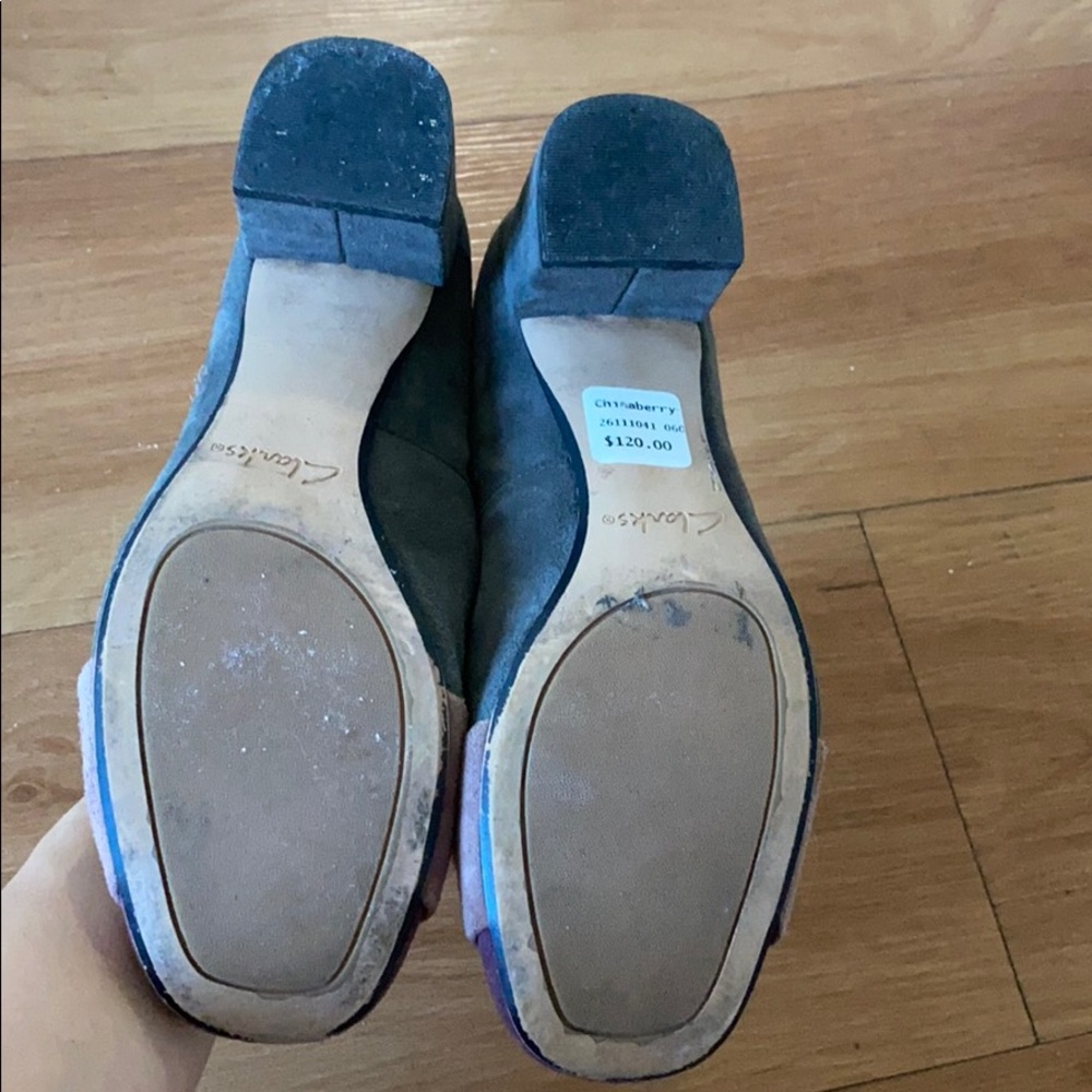 Clarks suede block heels - Picture 4 of 5